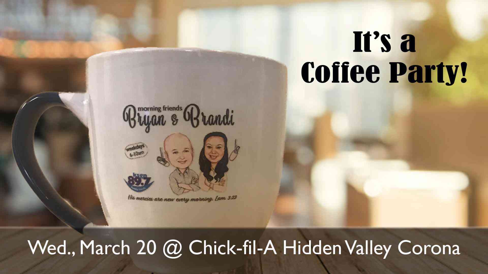 Coffee Party at Chick-fil-A Hidden Valley Pkwy