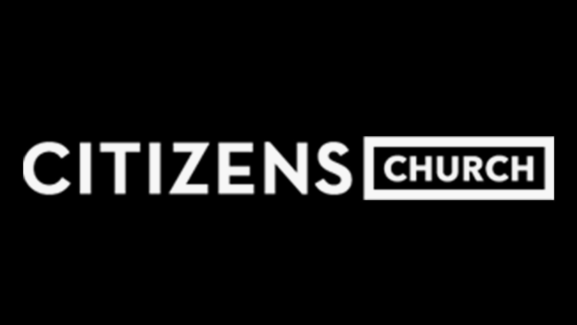 citizens church black white logo