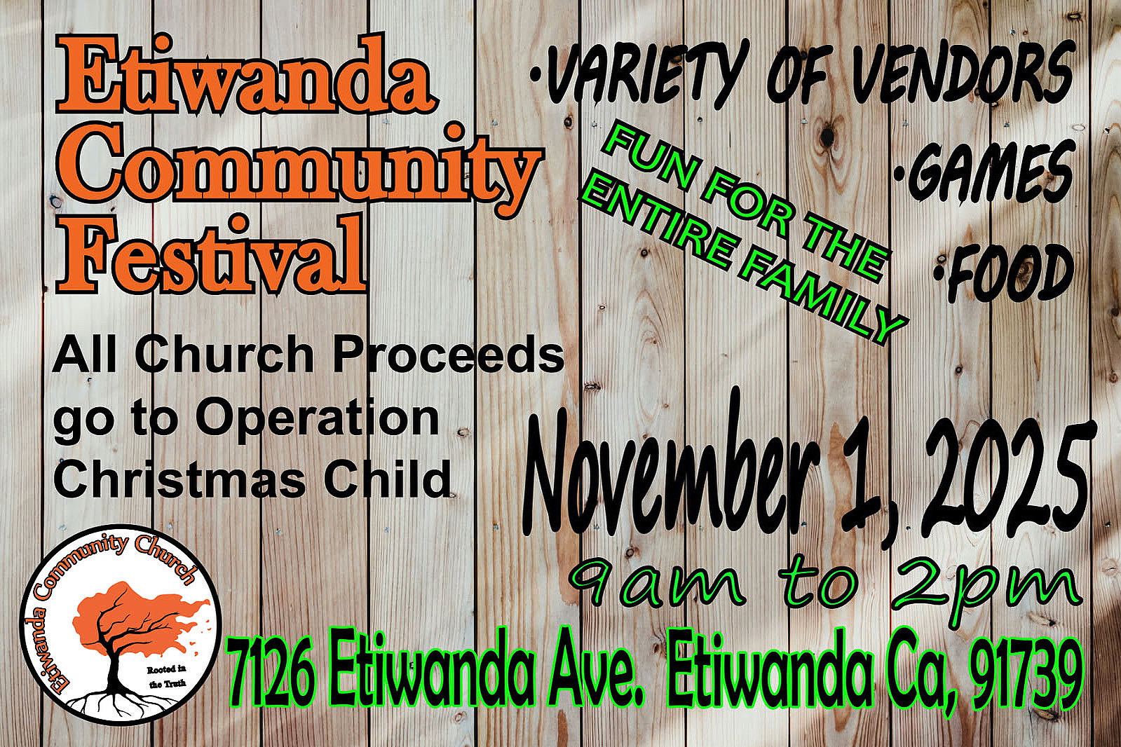 etiwanda community church community festival 2025