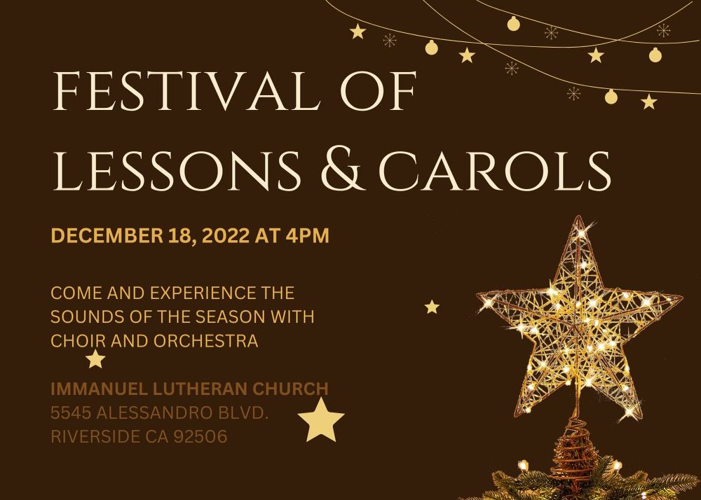 immanuel lutheran church lessons and carols 2022