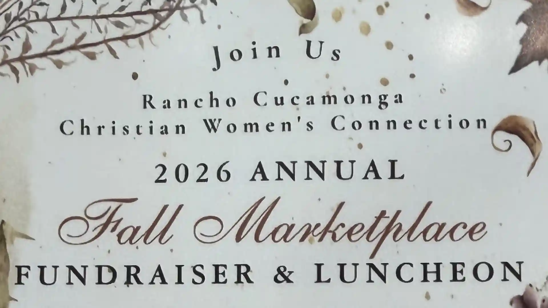 rancho cucamonga christian womens connection fall marketplace 2026