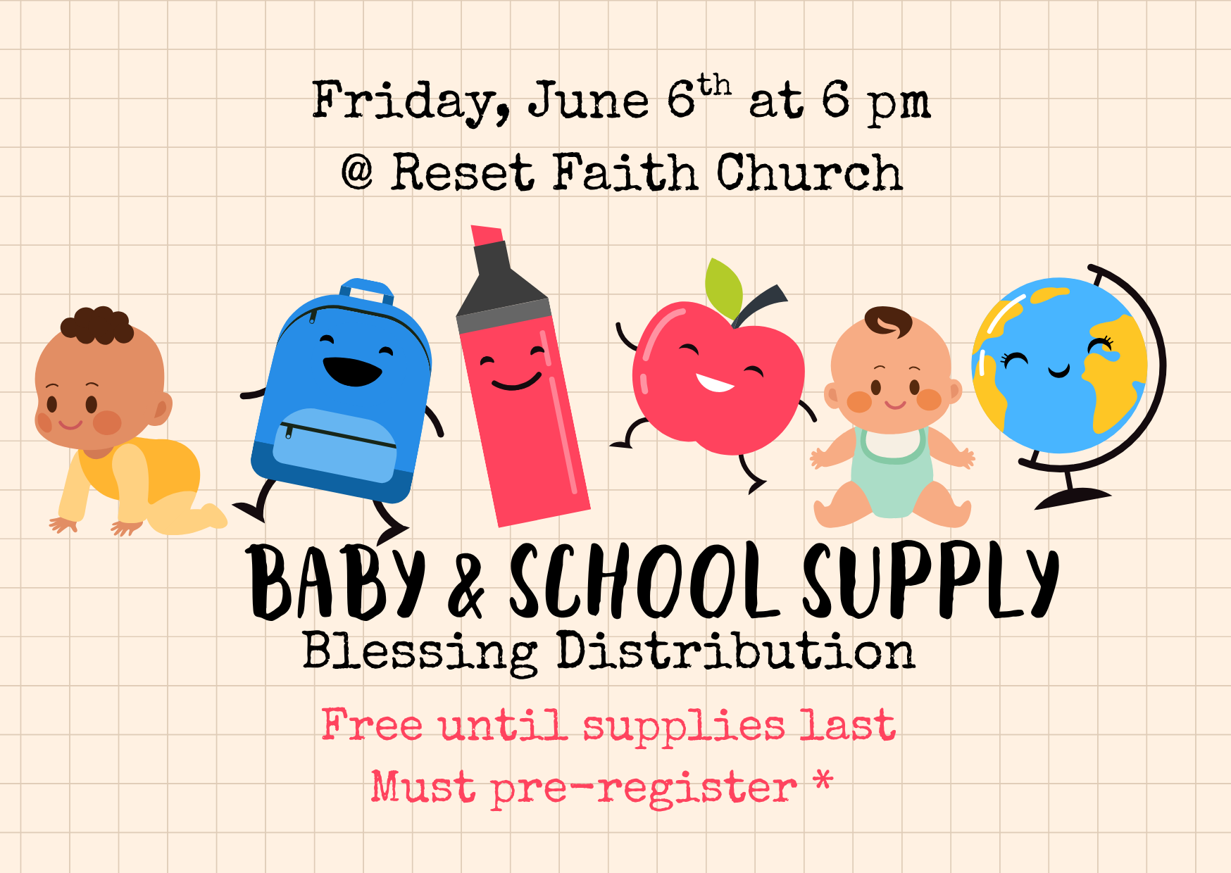 reset faith church baby and school supply distribution june 2025 2