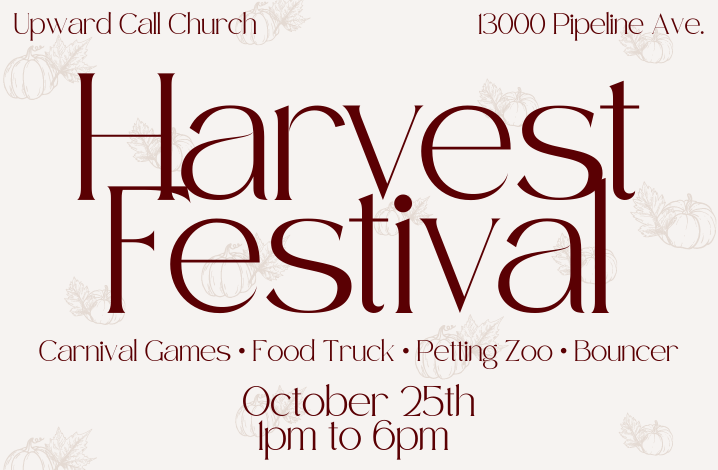upward call church harvest fest flyer 2025